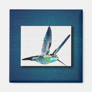 Blåhaltig Hummingbird Magnet