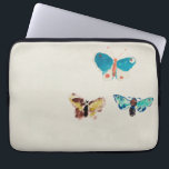 Blåhaltiga fjärilar av vattenfärgad vintage. Odilo Laptop Fodral<br><div class="desc">Blåbutterflugor i vattenfärgen vintage av Odilon Redon.</div>