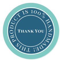 Blåhandgjord Märkre-etikett