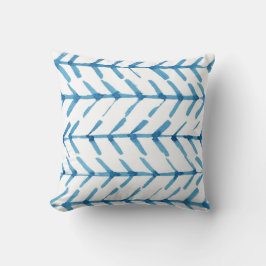 Blåhandmålade pilar Polyester Dekorativ kudde