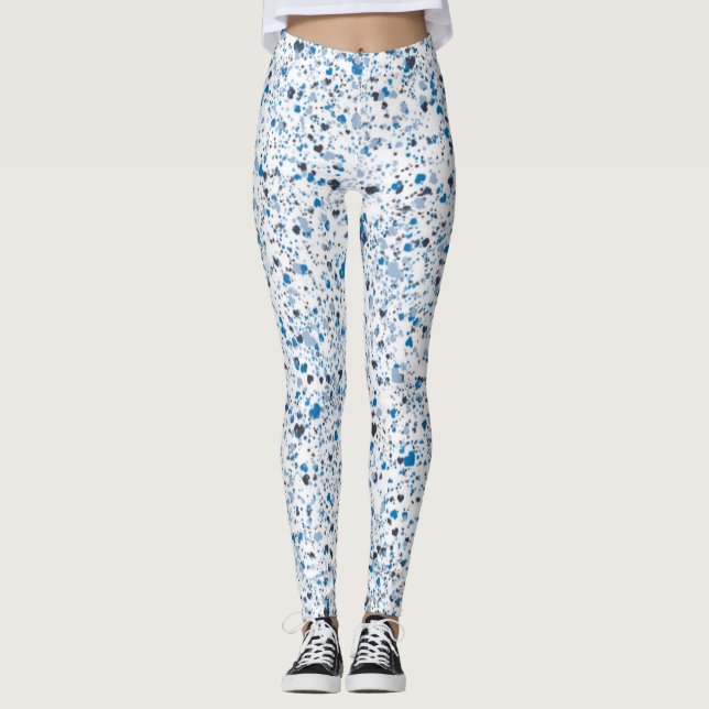 Blåhandsplatterfärg, Abstrakt Leggings (Framsida)
