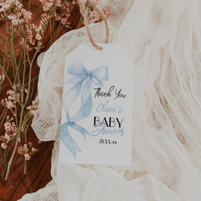 Blåhandsskriven blått blått Pojke-blåsor Presentetikett (Skapare uppladdad)