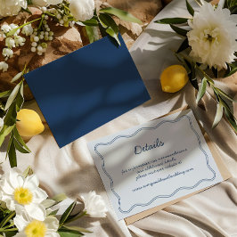 Blåhandsskrivningsinformation för handrita Vintage Tilläggskort
