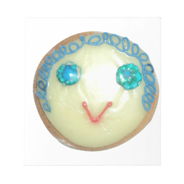 Blåhårsbildande utskrift/grafik anteckningsblock (Framsida)