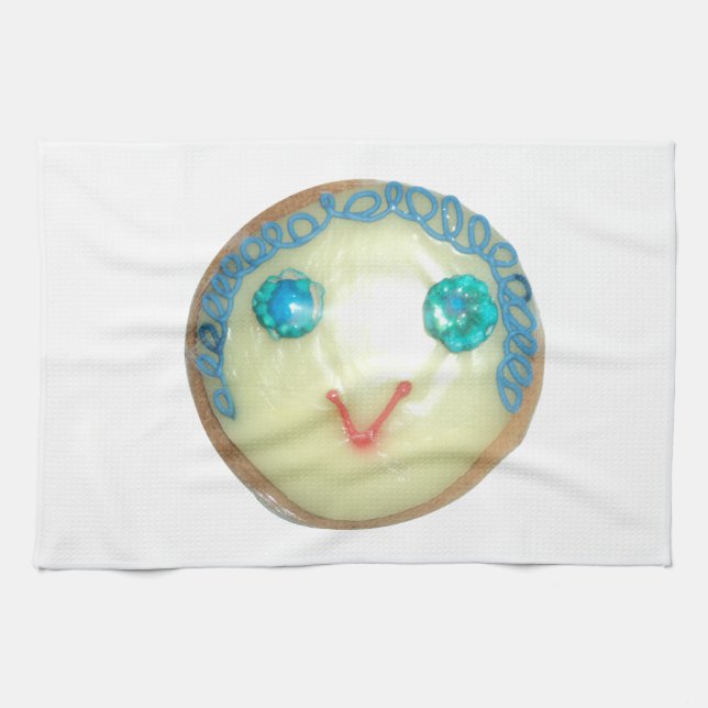 Blåhårsbildande utskrift/grafik kökshandduk (Horisontell)