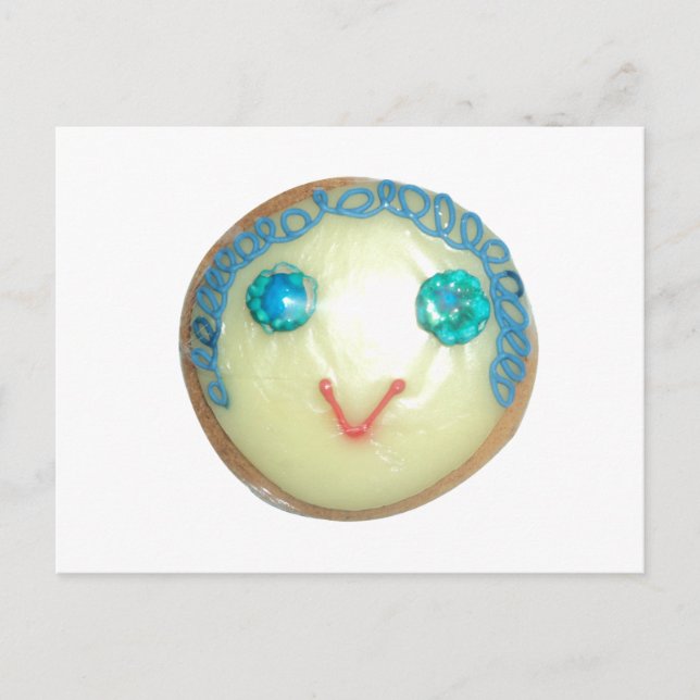 Blåhårsbildande utskrift/grafik vykort (Framsida)