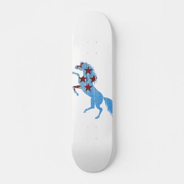 Blåhäst silhouette mini skateboard bräda 18,5 cm (Framsida)