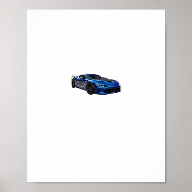Blåhastighetsmärke Poster (Framsidan)