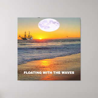 Blåhav vinkara canvastryck