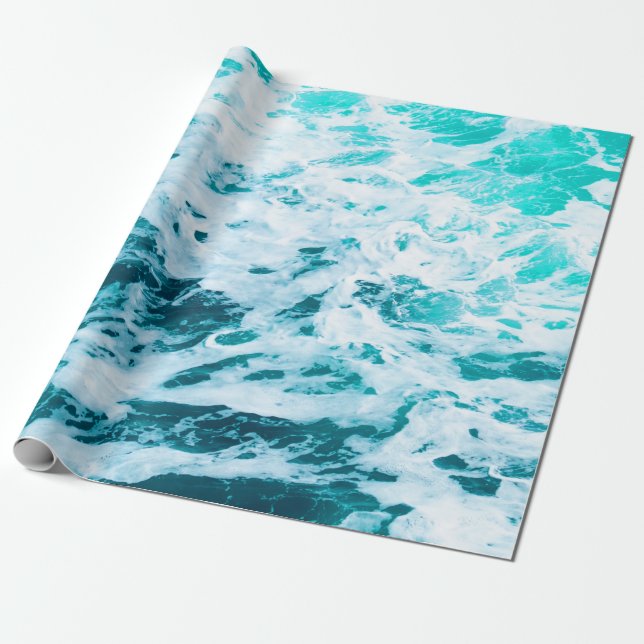 Blåhav vinkarare, havsspray, surfning, naturligt presentpapper (Utrullad)