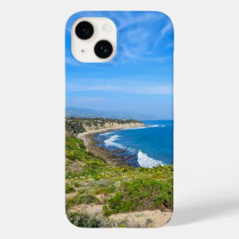 Blåhavet vatten längs kusten vid Poine Dume