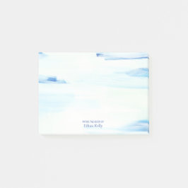 Blåhavets Abstrakt Art Personlig Namn Post-it Block