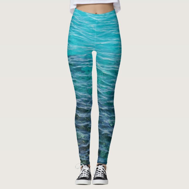 Blåhavsbaljväxter Leggings (Framsida)