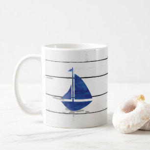 Blåhavsbåtens Nautical Shiplap Rustic Kaffemugg