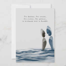 Blåhavsbottenbröllop vid kustnära strandfärg inbjudningar