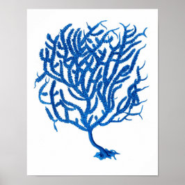 Blåhavskorallens utskrift #10 Hemdekorteckning Poster