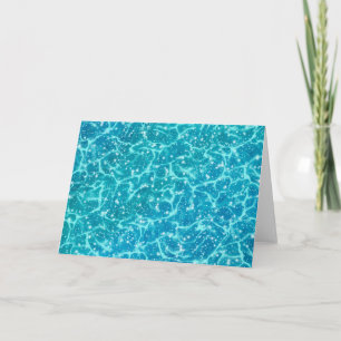 Blåhavsområde Vatten med Sparkles Kort