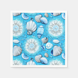 Blåhavssejerna Mönster Pappersservett