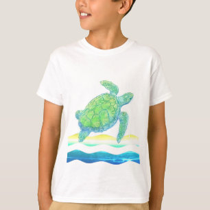 Blåhavssköldpadda och Grönt T Shirt