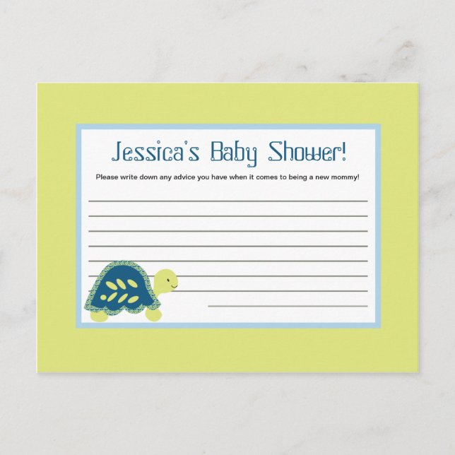 Blåhavssköldpaddor med skrivbart minneskort rådkort (Framsida)