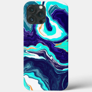 Blåhavssnäckor (Swirls Marble Fluid Art