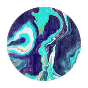 Blåhavssnäckor (Swirls Marble Fluid Art