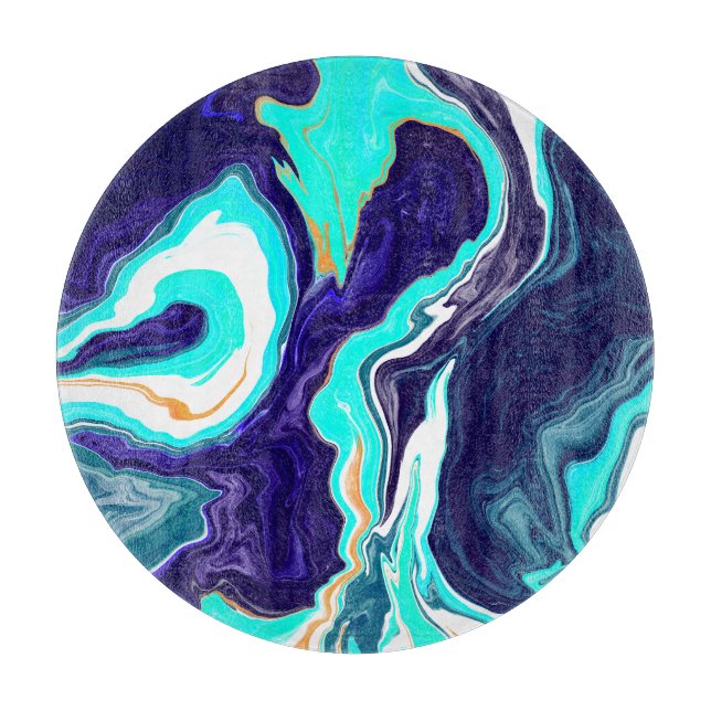 Blåhavssnäckor (Swirls Marble Fluid Art (Framsidan)