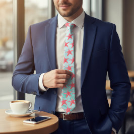 Blåhavsstjärnorna Mönster Neck Tie Slips