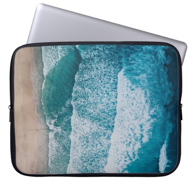 Blåhavsstrand av Vinkar  Laptop Fodral (Framsidan)