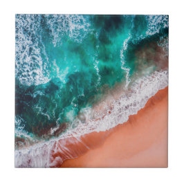 Blåhavsstrand Monogram Kusthavsfisk Kakelplatta