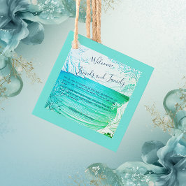 Blåhavsvika bröllop gåvor etiketter