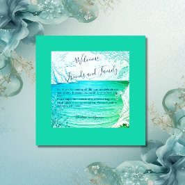 Blåhavsvika bröllop gåvor etiketter