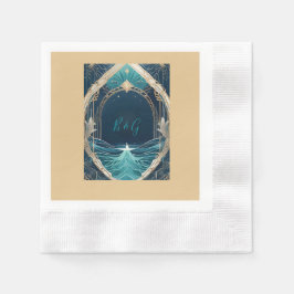 Blåhavsvika bröllop pappersservett