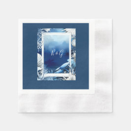 Blåhavsvika bröllop pappersservett