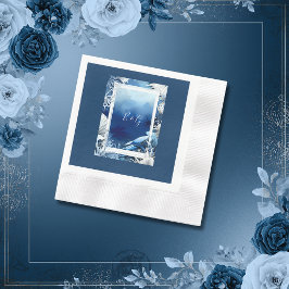 Blåhavsvika bröllop pappersservett