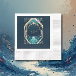 Blåhavsvika bröllop pappersservett