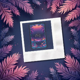 Blåhavsvika bröllop pappersservett