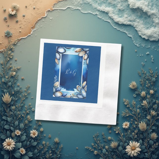 Blåhavsvika bröllop pappersservett (Skapare uppladdad)