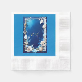 Blåhavsvika bröllop pappersservett