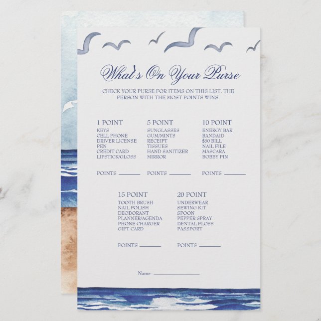 Blåhavsvikar i ditt Purse-spel (Fram/baksida)