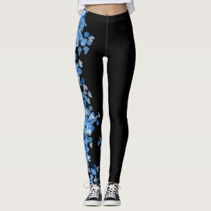 Blåhjärna i coola, blåa kvinnor i mode leggings