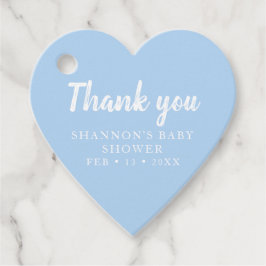 Blåhjärtans Tack Baby Shower for Boys Gåvor Etiketter