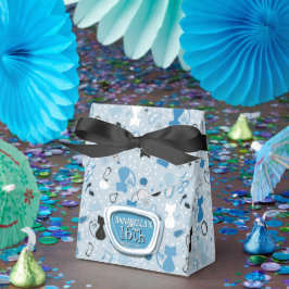 Blåhjärtklappning i mitten presentaskar