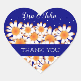 Blåhjärtkuvertförsegling för tack hjärtformat klistermärke