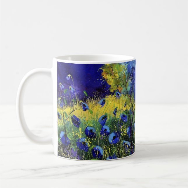 Blåhöst, konst kaffemugg (Vänster)