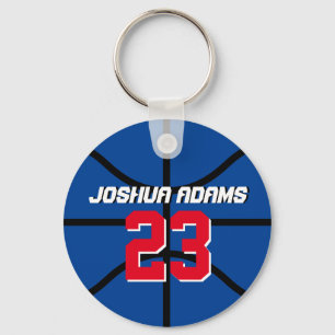 Blåidrottsteamets Idrottsmän Basketball Keychain Nyckelring