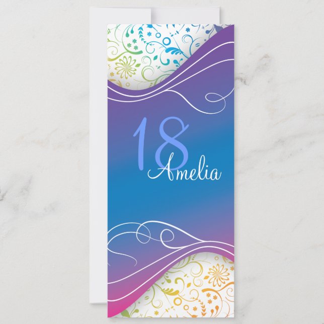 Blåinbjudan till Elegant Inbjudningar (Framsida)