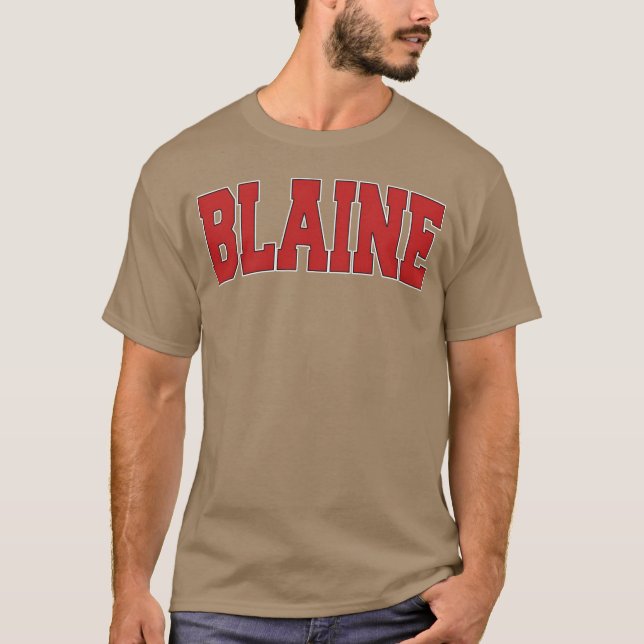 Blaine Wa Washington Varsity Style Usa Sports fami T Shirt (Framsida)