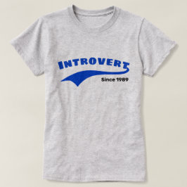 Blåintroduktionstypografi svepdatum Anpassningsbar T Shirt