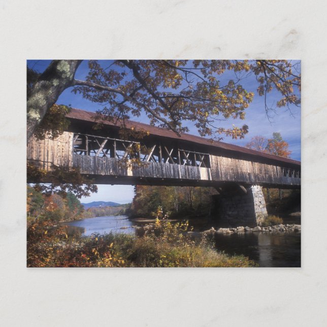 Blair Covered Bridge Campton New Hampshire Vykort (Framsida)